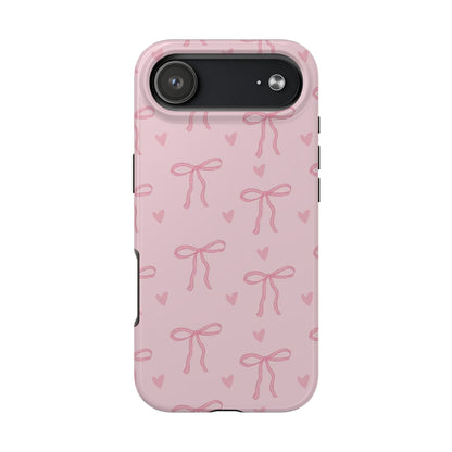 Cute Bow Phone Cases for Girls, Stylish Phone Covers, Gift for Her, Trendy Accessories, Pink Bow Pattern Case