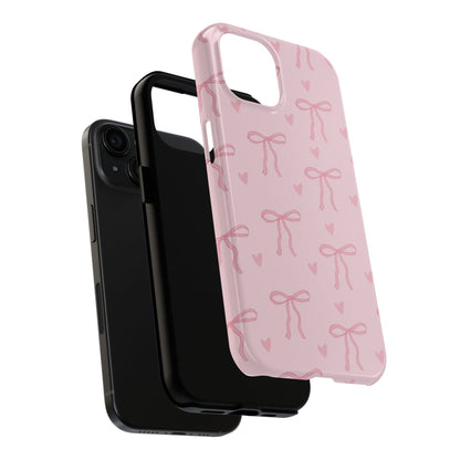 Cute Bow Phone Cases for Girls, Stylish Phone Covers, Gift for Her, Trendy Accessories, Pink Bow Pattern Case