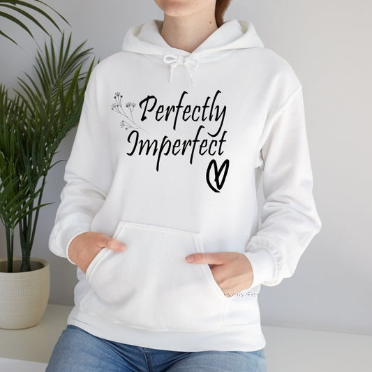 Perfectly imperfect, Digital hoodie template, Hoodie clothing white